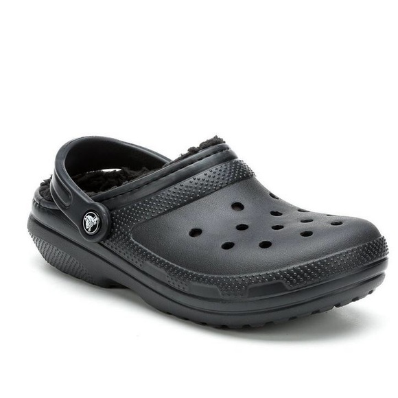 Crocs Classic Lined Clogs Unisex Black Size 10 Women Size 8 Men - Picture 3 of 16